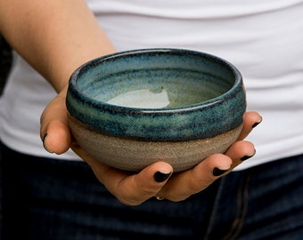 Blue Small Ceramic Bowls, Set of 2