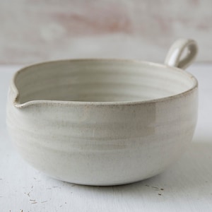 Ceramic White Pottery Serving Bowl