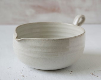 Ceramic White Pottery Serving Bowl