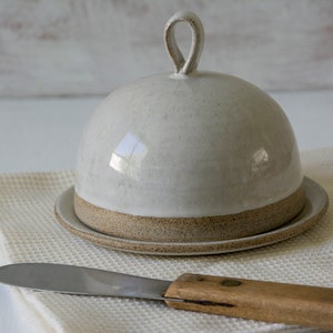 Handmade Butter Dish with Lid, Perfect Gift for Cooks, Rustic Pottery, Covered Butter Dish image 3