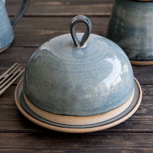 Handmade Butter Dish with Lid, Perfect Gift for Cooks, Rustic Pottery, Covered Butter Dish image 2