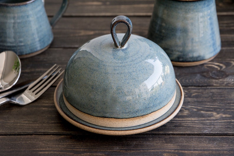 Handmade Butter Dish with Lid, Perfect Gift for Cooks, Rustic Pottery, Covered Butter Dish image 2