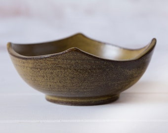 Handmade Ceramic Snack Bowls - Rustic Pottery, Set of 3