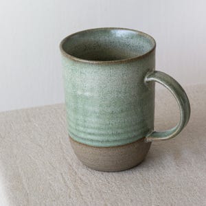Handgemachte gesprenkelte Keramiktasse: Große Keramik Kaffeetasse, 17 oz
