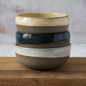 Yellow Small Pottery Bowls, Set of 2 image 9