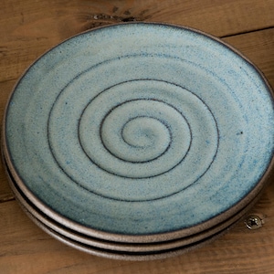 Vajilla rústica, juego de 4 platos de postre, 16 cm de diámetro Variegated Blue