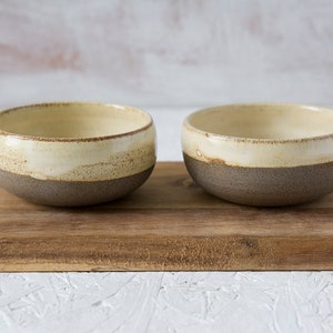Yellow Small Pottery Bowls, Set of 2 image 6