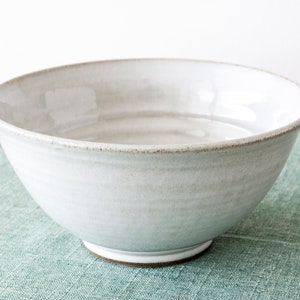 Pottery Noodles Bowls, Extra Large Ramen Bowls, Rustic Holiday Gift, 40 fl oz image 3