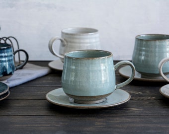 Pottery Cappuccino Cup, Small Mug, 5 fl. oz