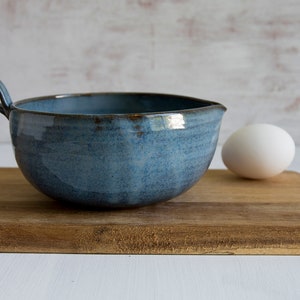 Stoneware Blue Pottery Serving Bowl - Ready to ship