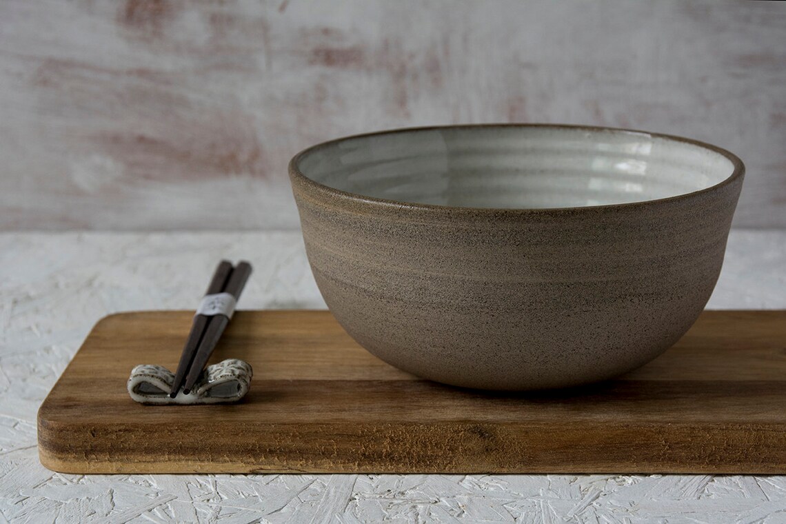 Ceramic Set of Two Noodles Bowls Etsy