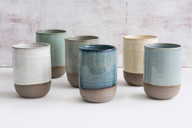 Ceramic Cup No Handle Assorted Colors