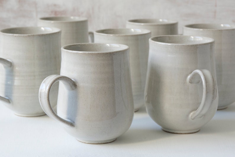 Wheel Thrown Pottery Mugs Set 14 oz Coffee Mugs Set of 4 Etsy