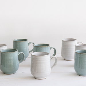 Kubek do kawy z ceramiki, ręcznie robiony ceramiczny kubek, rustykalna ceramika, ręcznie robiona kamionka, 10 fl. oz