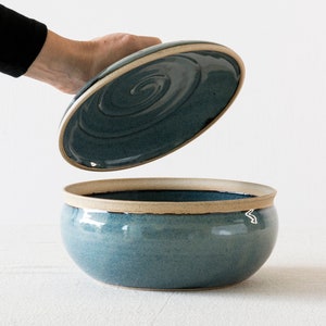 Round Ceramic Casserole Dish with Lid, 2 Sizes image 2
