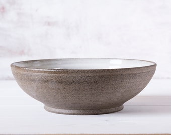 Rustic Wedding Gift, Gray Ceramic Bowl, Pottery Wabi Sabi Bowls, Rough Finish Dinnerware, Raw Clay Decor, Set of 2 Bowls