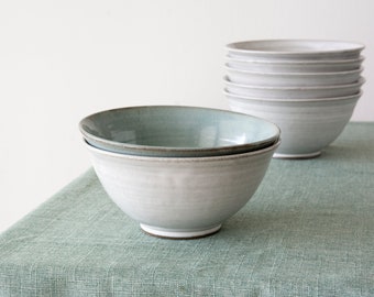 Pottery Noodles Bowls, Extra Large Ramen Bowls, Rustic Holiday Gift, 40 fl oz