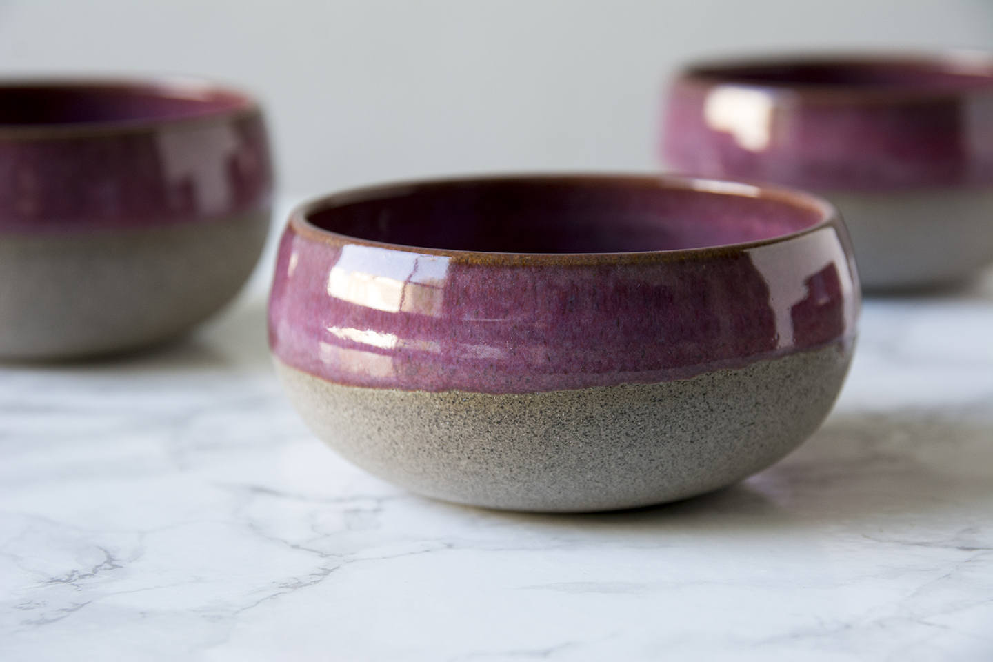 Purple Ceramic Dipping Bowls Set of 4 Small Bowls Etsy