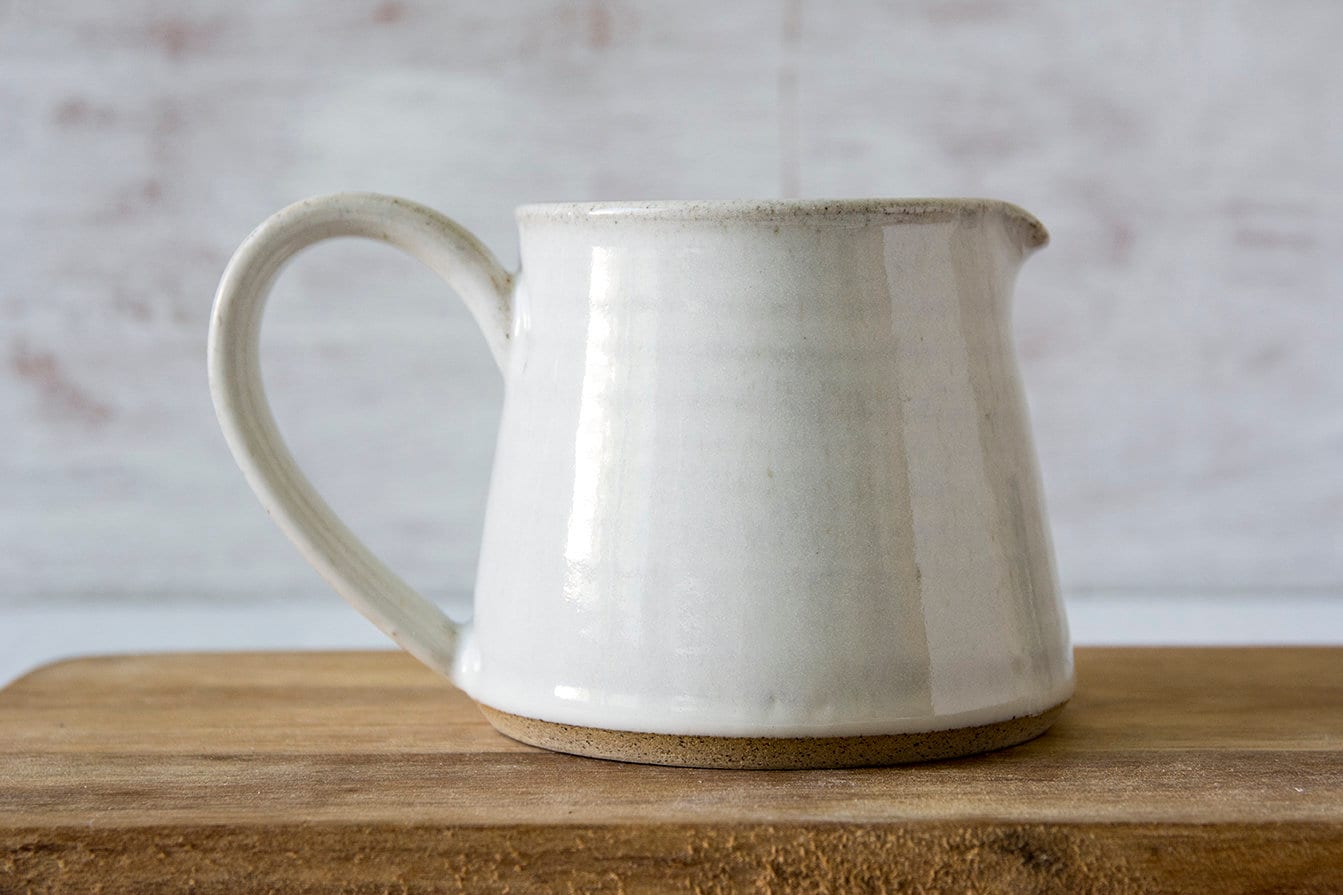 Creamer Ceramic Milk Pitcher Pottery White Pitcher Tea Etsy