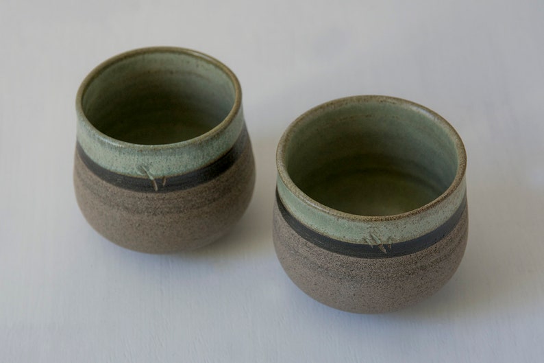 Ceramic Espresso Cups in Green Sage Set of 2 Etsy Canada