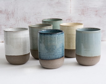 Stoneware Ceramic Tumblers, 10 fl. oz