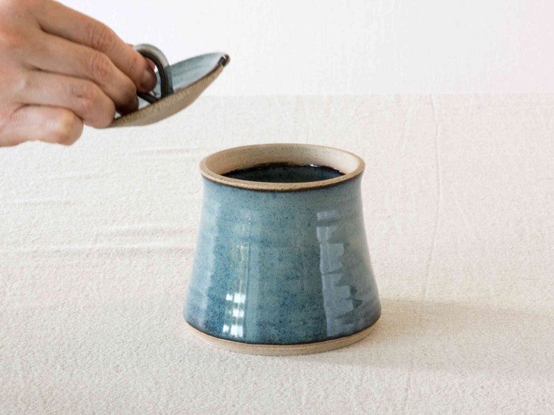 Blue Ceramic Sugar Bowl image 2