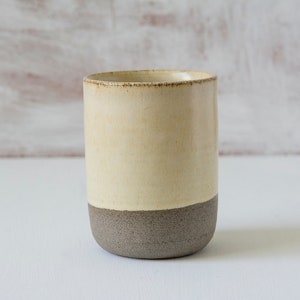 Ceramic Cup No Handle All Yellow Hay