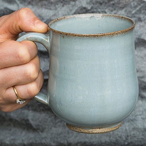 Blue Pottery Coffee Mug, 10 fl. oz image 2