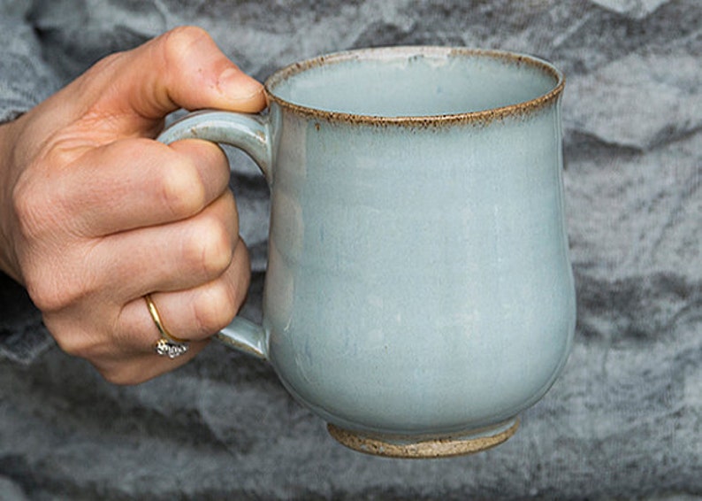 Blue Pottery Coffee Mug, 10 fl. oz image 2