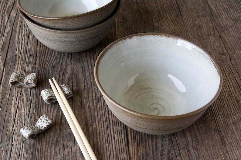 Ramen Bowl, Ceramic White Soup Bowl 