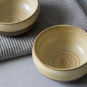 Yellow Small Pottery Bowls, Set of 2 image 7