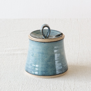 Blue Ceramic Sugar Bowl