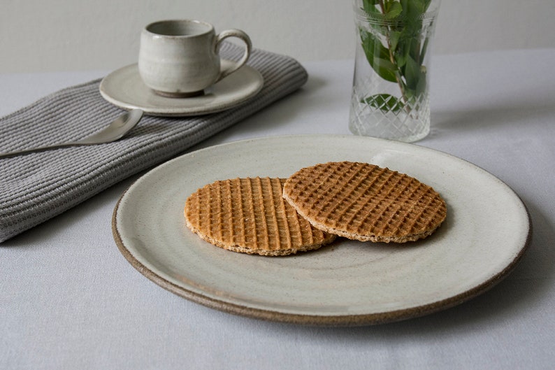 Set of 6 White Rustic Stoneware Plates Dinner Plates Etsy