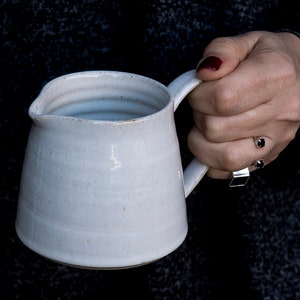 Keramik Kaffeesahne, Milchkännchen Weiß