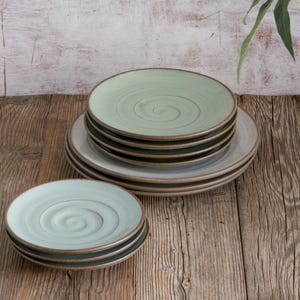 Assiettes à dessert en céramique faites main – Lot de 6