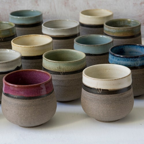 Ceramic Espresso Cups Set of 2 Handles Pottery Cups Etsy Canada