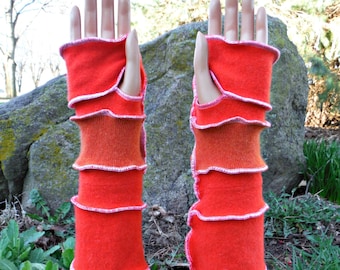 Arm Warmers Recycled From Cashmere Sweaters, Fingerless Gloves, Wrist Warmers, Texting Gloves, Yoga Gloves, Boho Gloves, Cosplay, Hippie