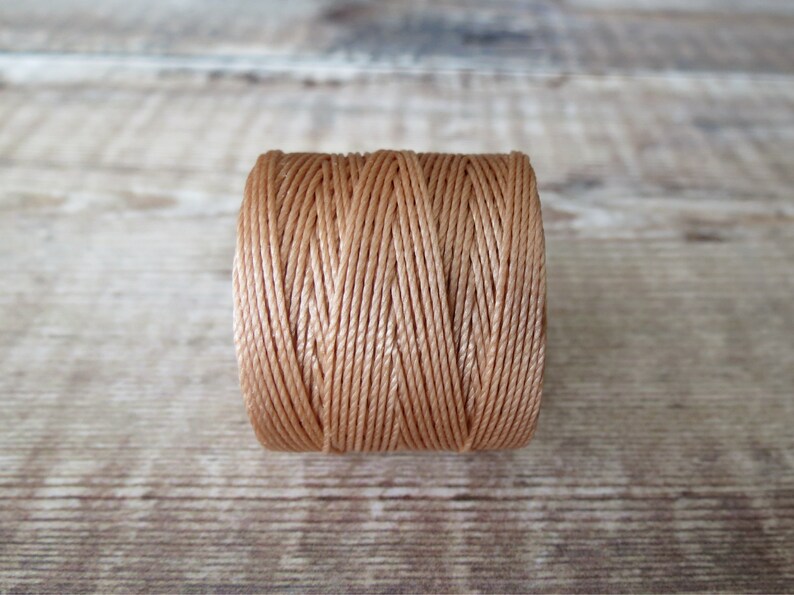 0.5mm macrame cord for knotting /& bead stringing S-lon bead cord Light Copper tex 210 cord bracelet and necklace making supplies