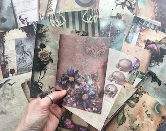 Gothic & fantasy style background papers for Halloween themed journaling and scrapbooking