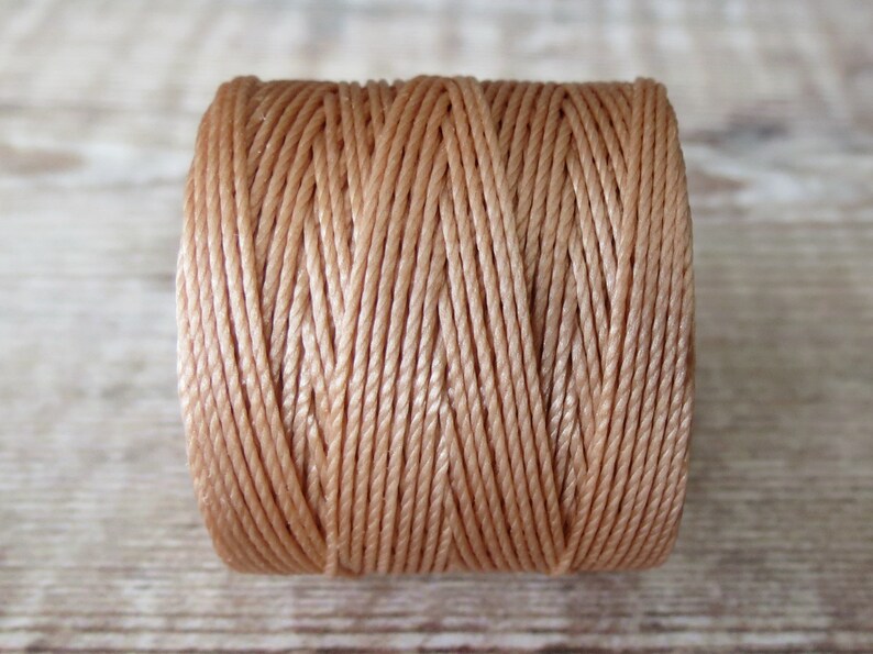 0.5mm macrame cord for knotting /& bead stringing S-lon bead cord Light Copper tex 210 cord bracelet and necklace making supplies
