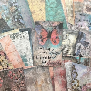 Patterned background papers for art journaling and scrapbooking