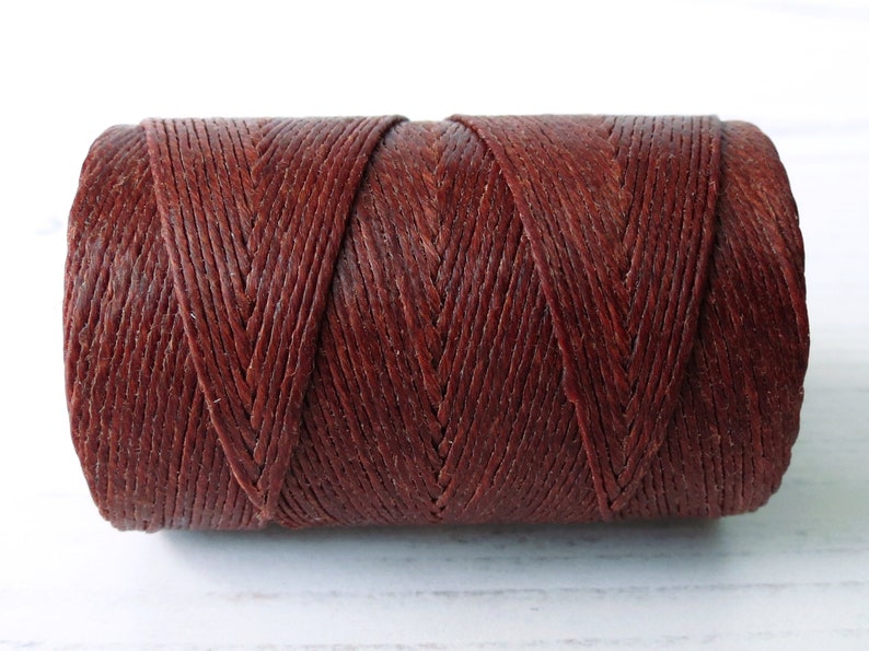 Dark Rust 4ply Irish Waxed Linen Cord for Macrame Knotting Etsy