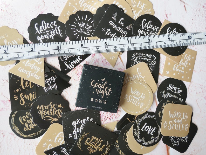 Inspirational Stickers for Art Journals or to Decorate Etsy