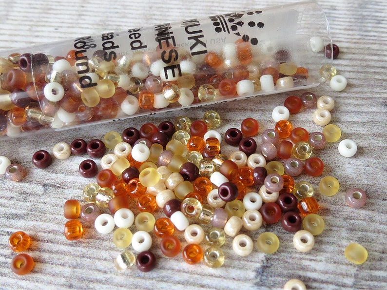 Size 8 0 Wheatberry Mix Miyuki Seed Beads 22g Tube Uk Beading Supplies Shop Quality Japanese Glass Beads For Bracelets Necklaces