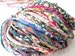 5 yards Liberty spaghetti cord cut offs, mystery grab bag of 5mm wide Liberty fabric cords, jewellery making supplies, bracelet cord UK 