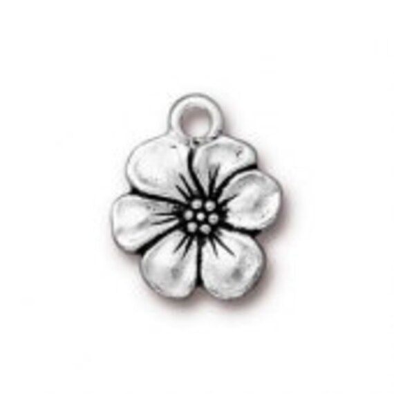 16mm Antique Silver TierraCast Pewter Beaded Ear Clip #CK094