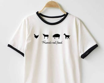 Friends Not Food Shirt TShirt T-Shirt T Shirt Tee