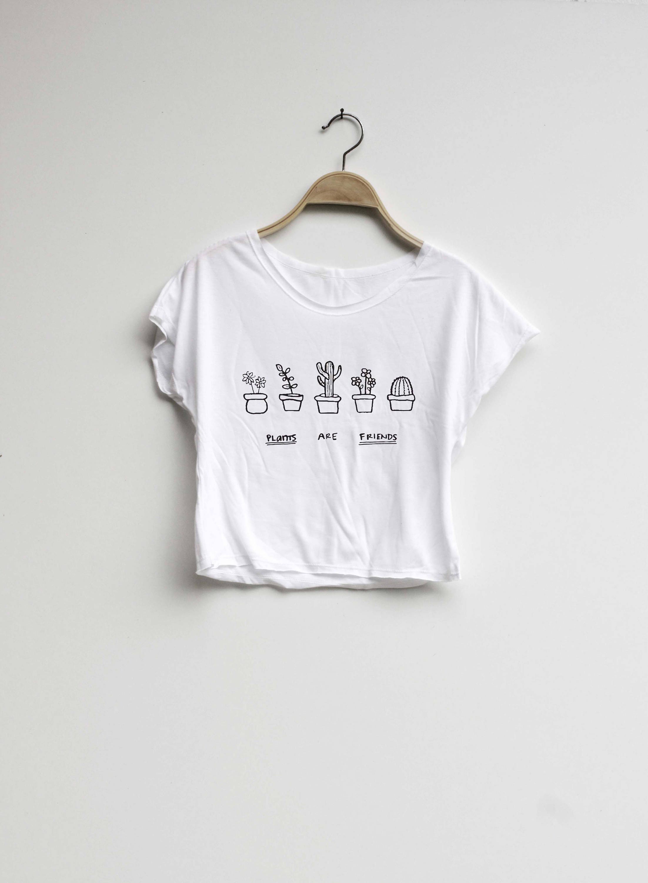 Plants Are Friends Crop Top TShirt T-Shirt T Shirt Tee | Etsy
