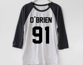 Dylan O'Brien Shirt Baseball Raglan Shirt Tee TShirt