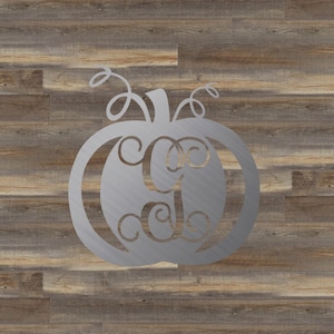 Monogram Initial Pumpkin
